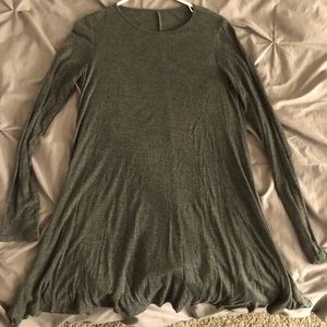 Dark grey relaxed long sleeve dress